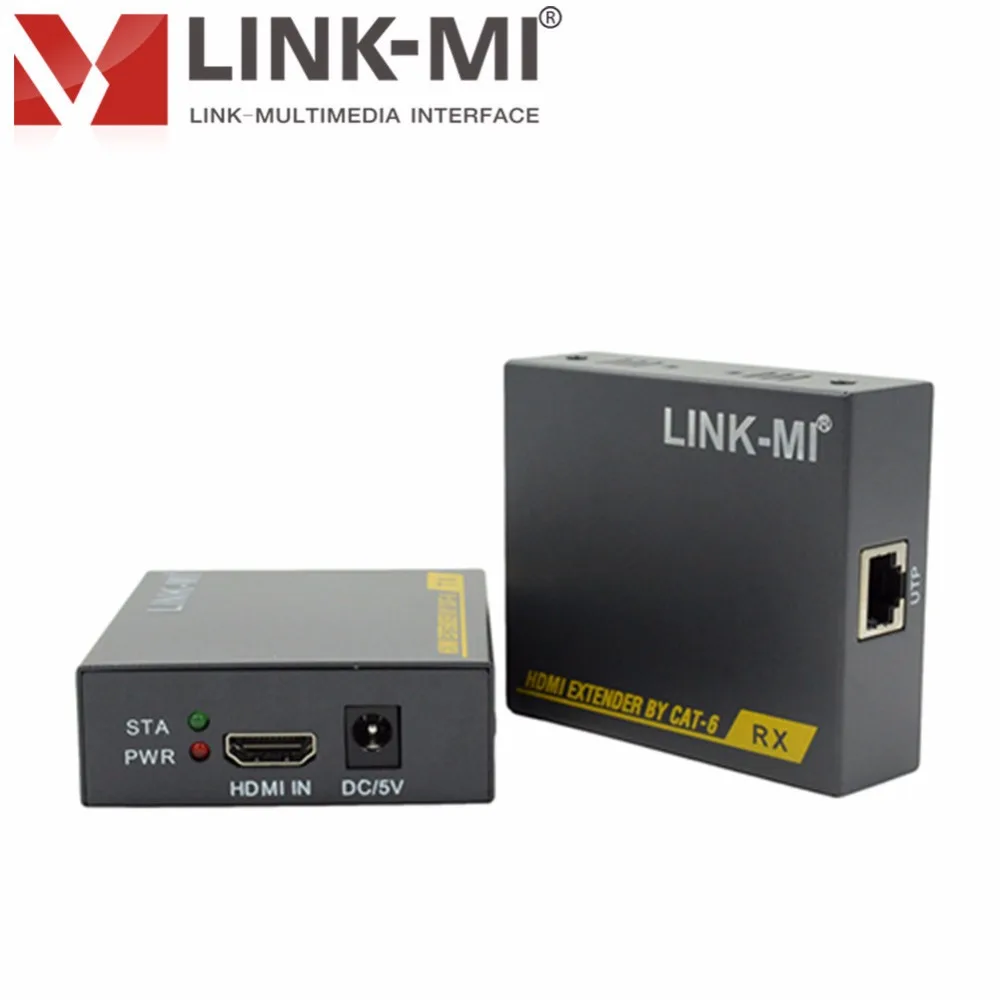 LINK-MI LM-HT204H HDMI 1,3 HDCP 1,2 1080p 3D EDID HD видео HDMI удлинитель до 60 м HDMI к UTP rj45 удлинитель через один Cat5e/6