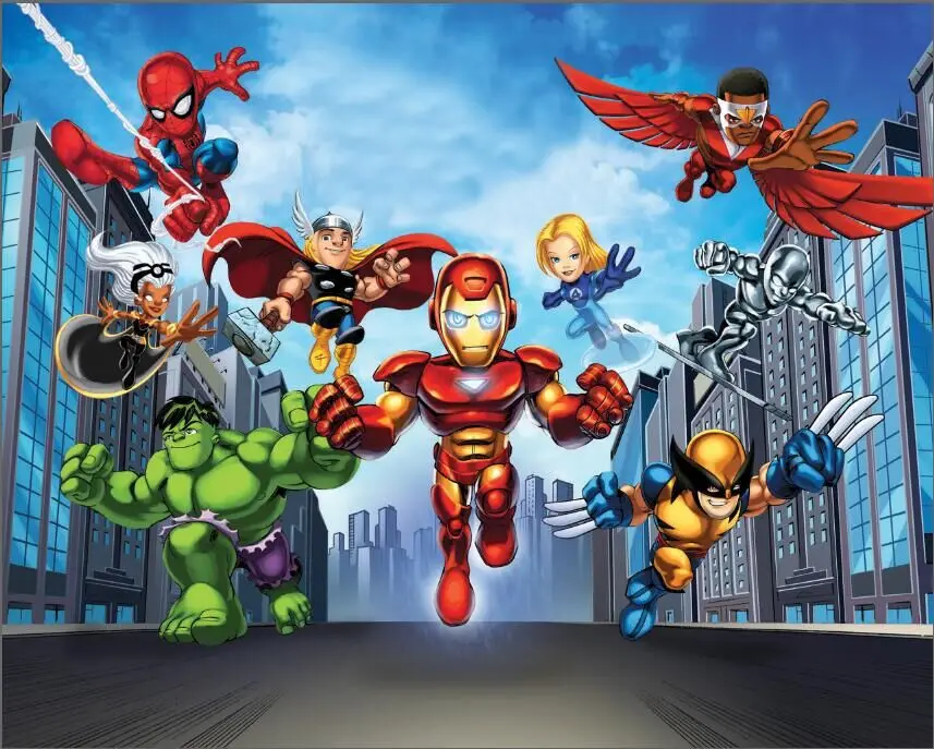 7x5FT Super Hero Squad Avengers Custom Photo Studio