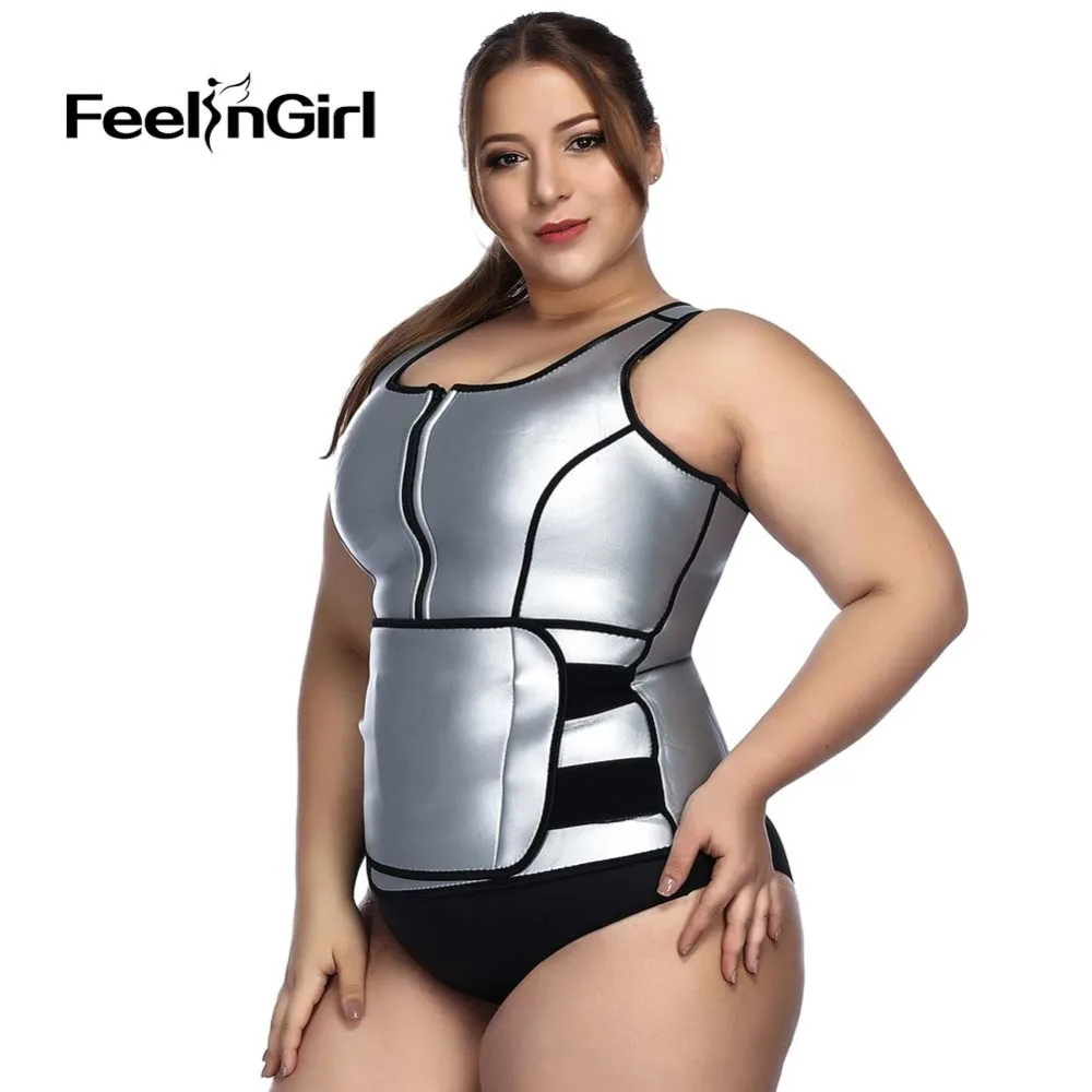 

FeelinGirl Neoprene Waist Trainer Fajas Sweat Body Shaper Slimming Shapewear Corset Underbust Weight Loss Waist Cincher D