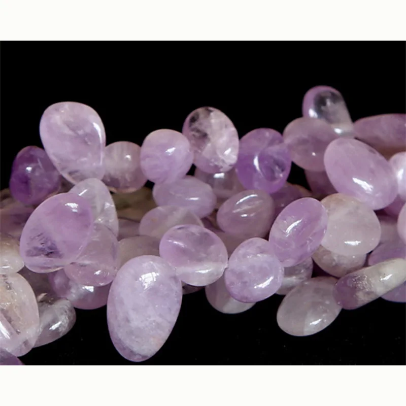 

Discount Wholesale Natural Genuine Purple Lavender Amethyst Nugget Loose Beads Free Form 8-10mm Fit Jewelry 15" 03002