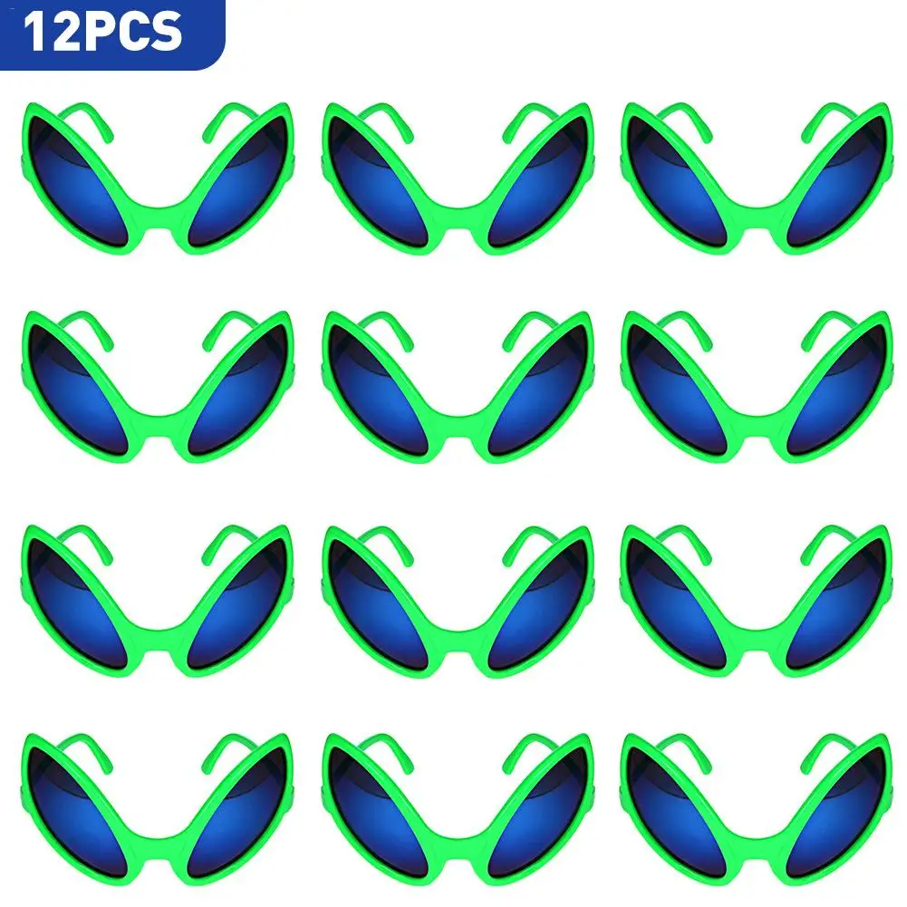 12 шт. забавные очки с инопланетянами, вечерние очки для выпускного вечера, очки для выступлений