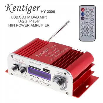 

12V Digital Display Mini Hi-Fi Stereo Car Power Amplifier Audio Music Player with Remote Control Support USB FM MP3 DVD SD Card