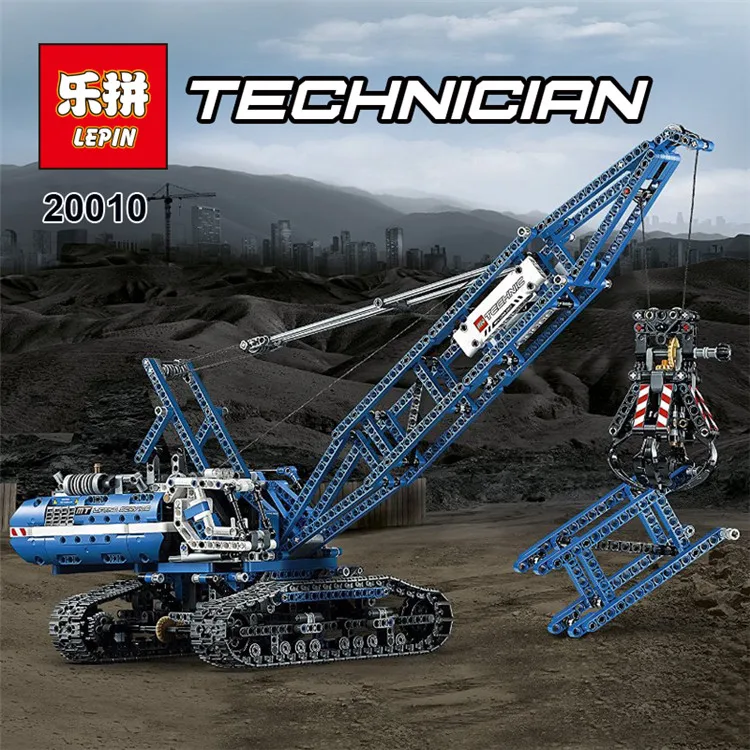 

LEPIN Technic Series 20010 1401Pcs Technic Mechanical Crawler Crane Model Building Kits Blocks Bricks Children Toys Gift 42042