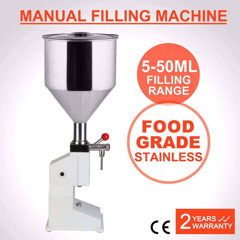 MANUAL LIQUID FILLING MACHINE BOTTLING STAINLESS STEEL CREAM SHAMPOO