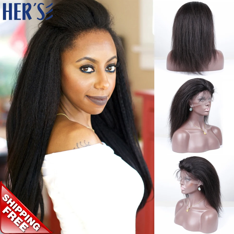 Yaki Full Lace Wigs Human Hair Glueless Lace Front Human Hair Wigs