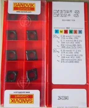

10PCS CARBIDE INSERT CCMT 09T304-PF 4325