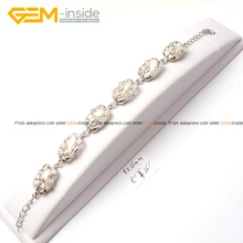 Овальная жемчужина Braclet 8x16 мм Biwa жемчужный посеребренный браслет 8 дюймов модные украшения Рождественский подарок 1 пара