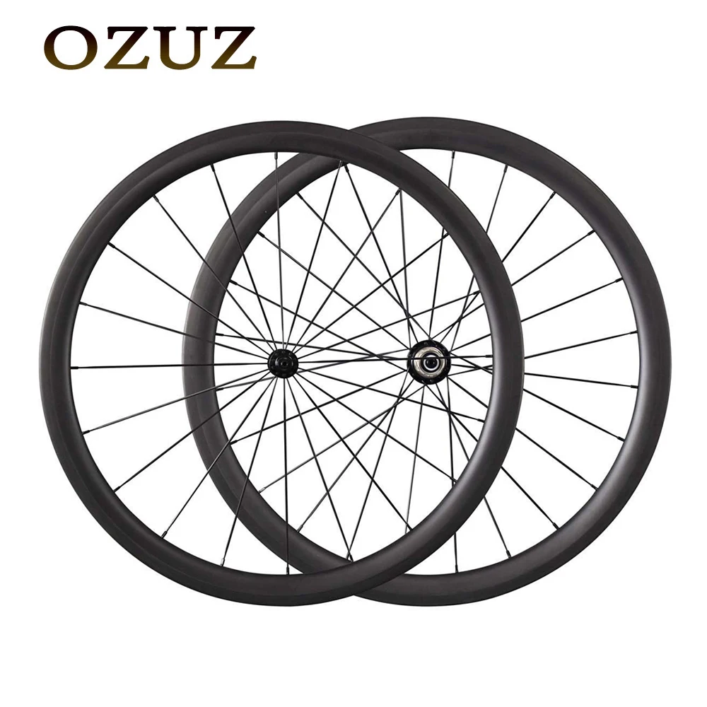 

OZUZ Ultra Light 38mm Cycling Carbon Wheels 23mm Wide Clincher Tubular 3k Road Bike Wheels 700c Bicycle Powerway R13 HUB Wheels