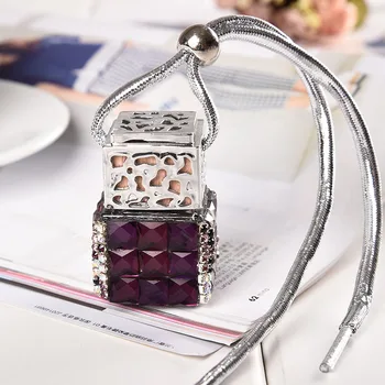 

High grade Car perfume pendant Crystal perfume bottles Rear view mirror Car air cleaner Lady perfume bottle Empty bottles