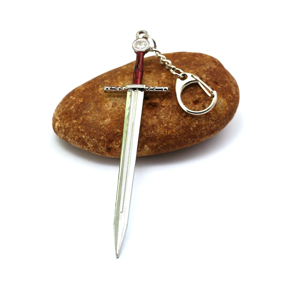 J La Tienda Witcher 3 llavero Geralt de Rivia espada de aleación de Metal titular de la clave bolsa de coche figura Chaveiro padres día llaveros JJ13078