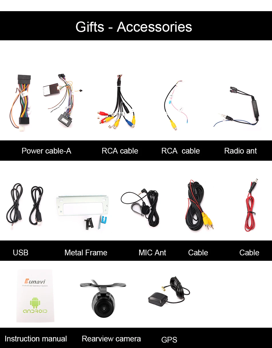 Clearance Eunavi Android 9.0 4G Car DVD PLAYER For BMW E90 GPS stereo audio navigation multimedia screen head unit PX6 with HDMI 23