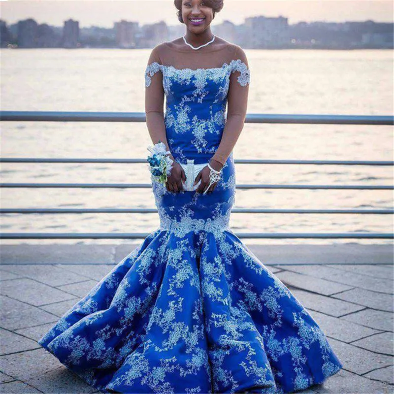 2017-African-Mermaid-Evening-Dress-Long-Sleeve-Lace-Appliqued-Black-Girl-Prom-Dresses-Royal-Blue-Elegant