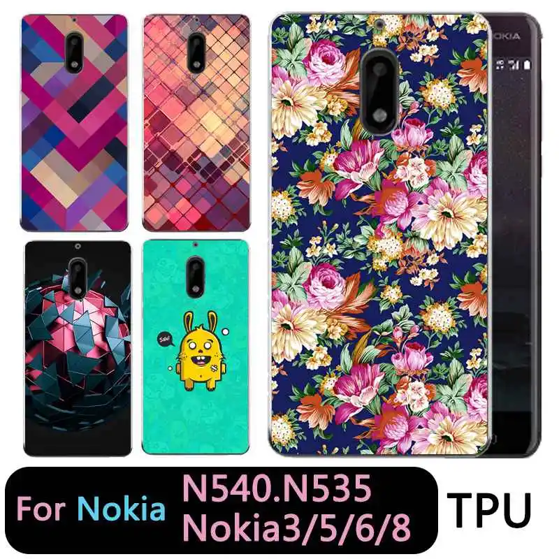 Qmswei силиконовый чехол для телефона nokia3 nokia5 nokia6 nokia8 N540 N535 ясно флоры сетки Корова