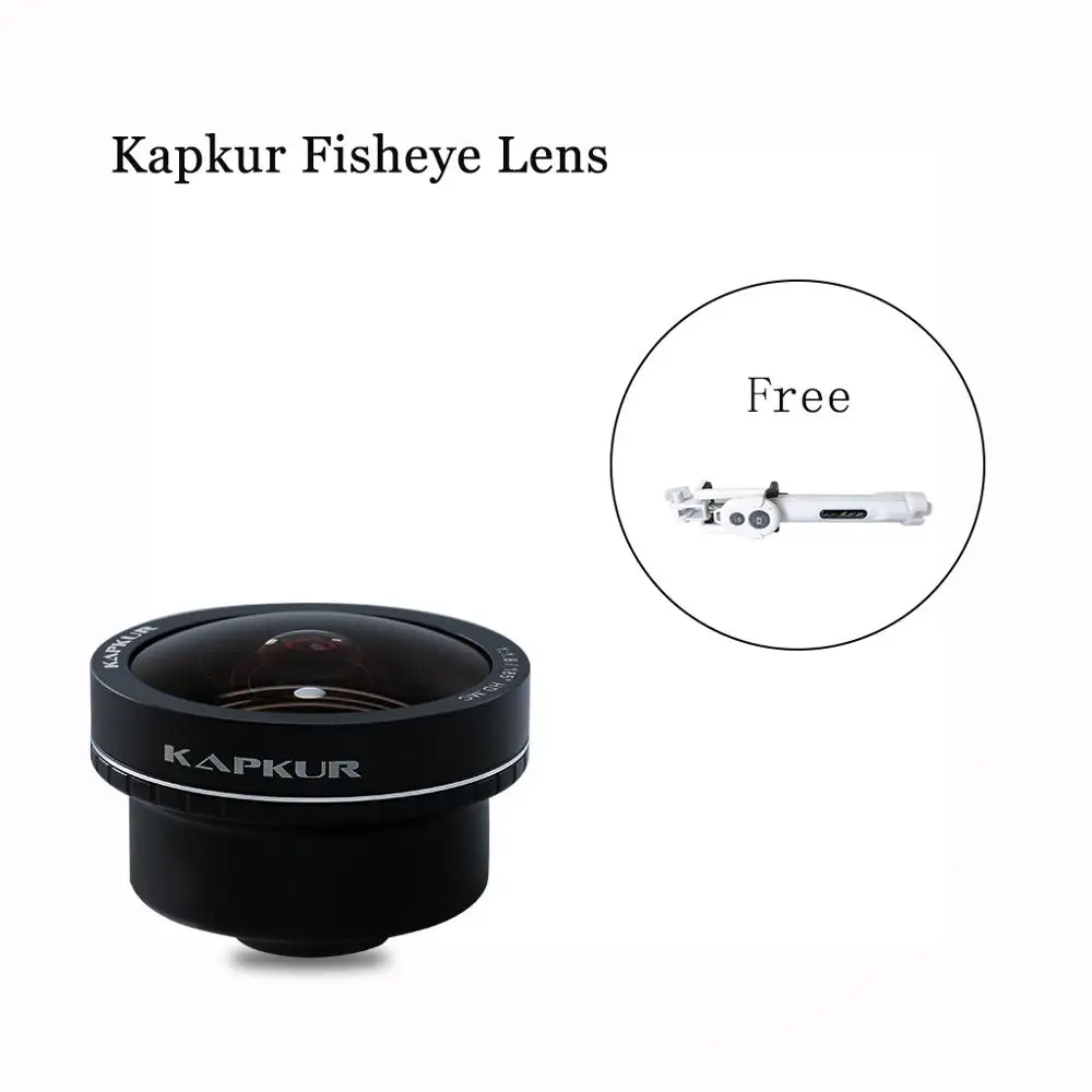 Объектив для телефона Kapkur клип на 185 градусов HD 4 k рыбий глаз смартфона