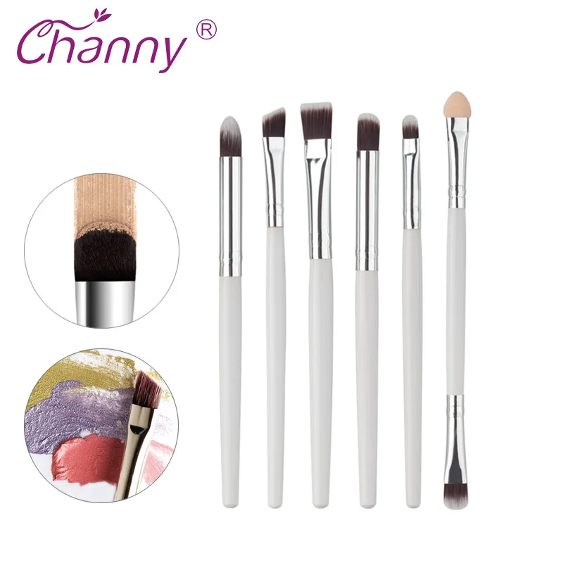 6PCS Eye Makeup Brushes Set Shadow Cosmetics Brush Pro Eyeliner Eyeshadow Eyebrow Lip Brushing Beauty Make Up Tools | Красота и