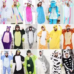 Комбинезон ночь Onesie Pijama животного забавные домашние мягкие Onepiece Kigurumi подростков фланель розовый взрослых пижамы свинья теплые FDBF326