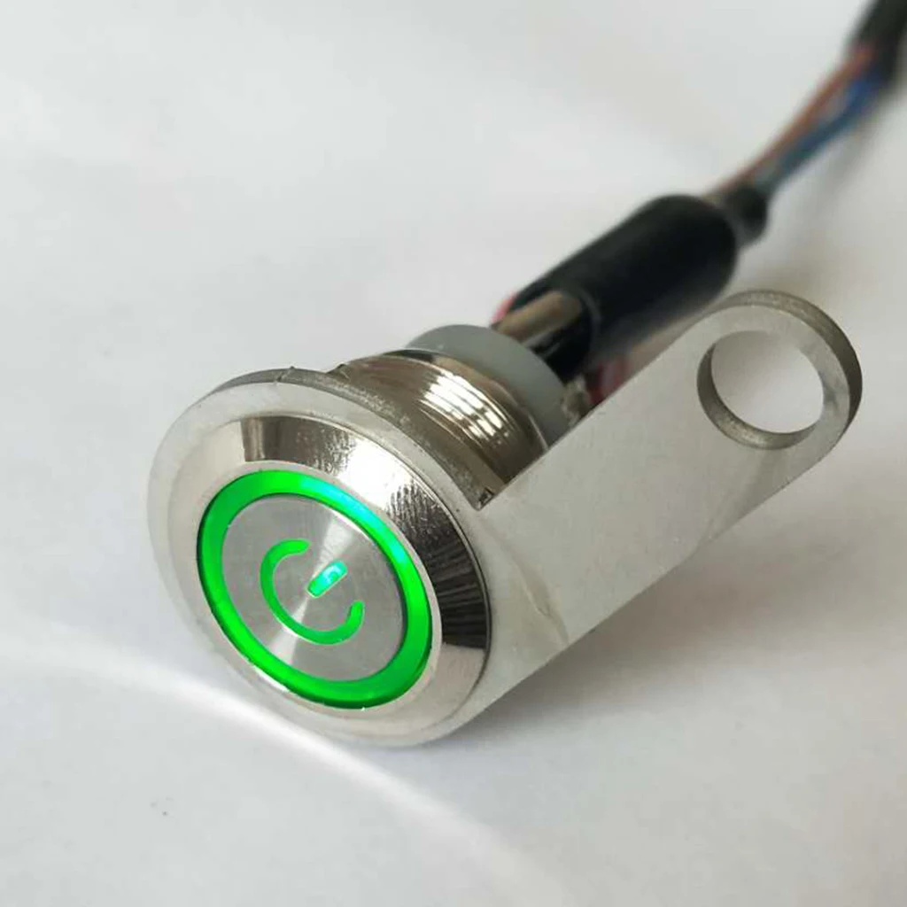 12 V мотоцикл светодиодный Подсветка одометр спидометр+ зеленый светодиодный рулевая фара переключатель