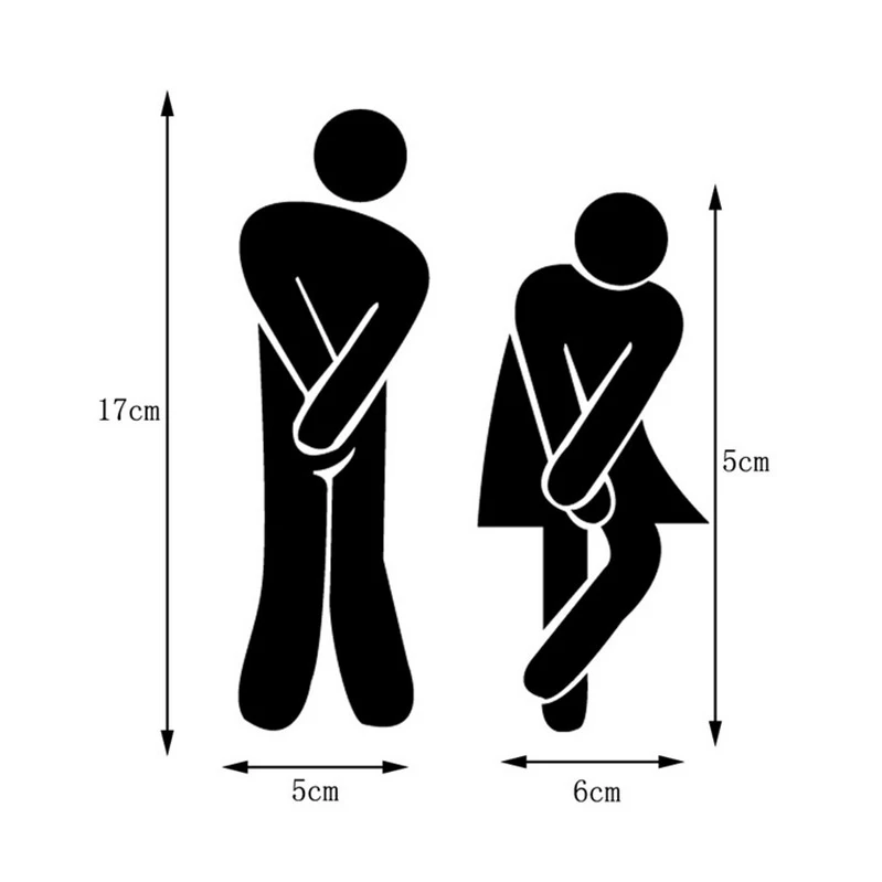 Funny Mirror Sticker Name Funny WC Toilet Door Entrance Sign Men Women Bathroom DIY Wall Stickers Home Decor Decals Wall Stickers (4)