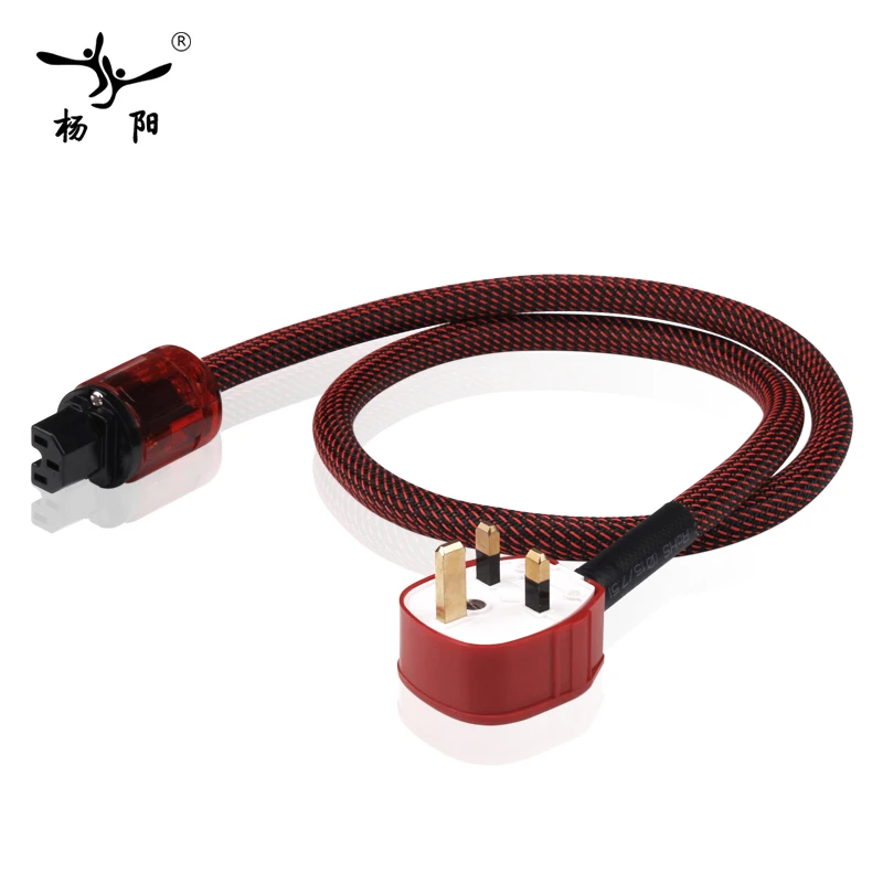 YYAUDIO FP 314Ag Hifi Power Cable UK Plug High Performance UK การเชื่อม