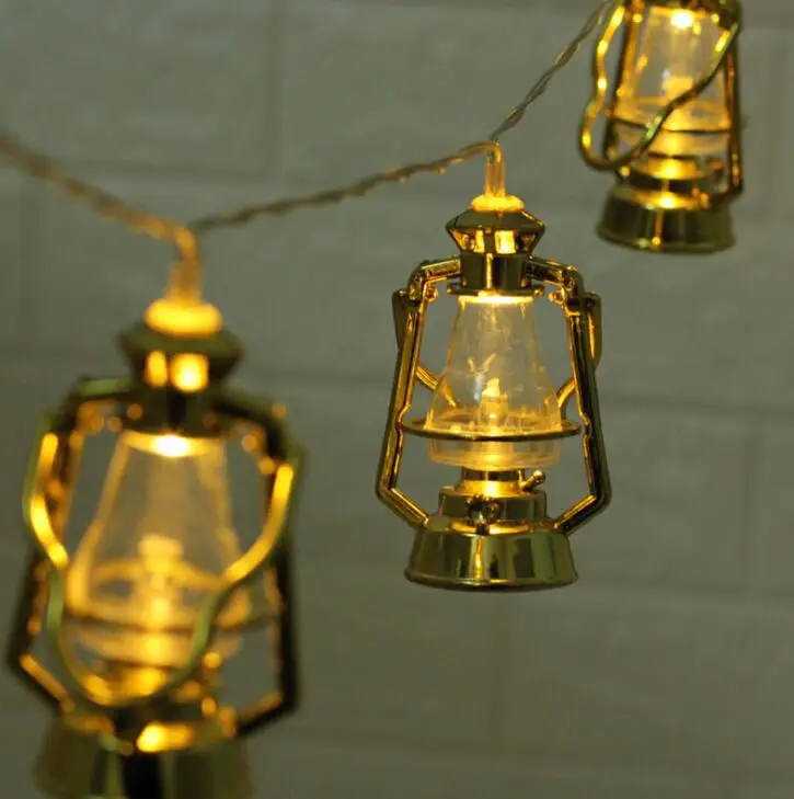 

Lantern oil lamp battery box LED decorative color lamp 1m 10led