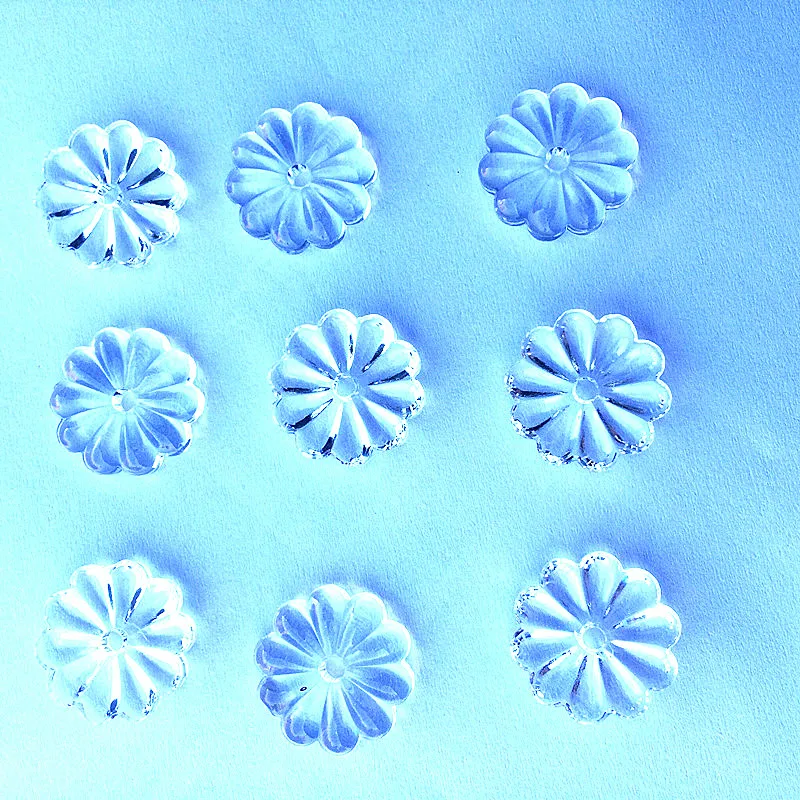 

100 pieces 16mm clear Crystal Glass flower Beads for chandelier parts curtain accessories Free Shipping