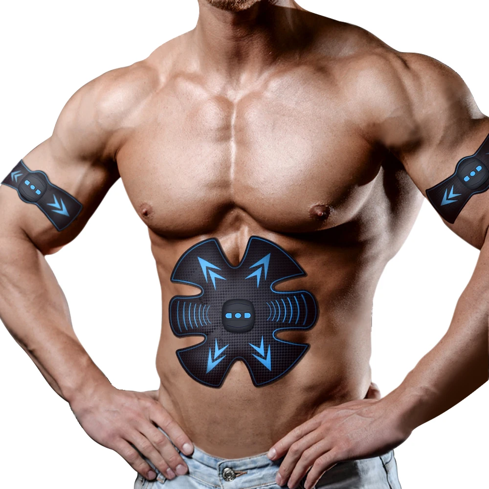 Перезаряжаемый EMS тренажер беспроводной ABS стимулятор умный фитнес стимулятор мышц живота устройство для формирования тела Массажер для похудения