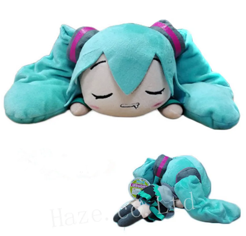 Вокалоид Хацунэ Мику 10 ''лежа улыбка мягкая плюшевая игрушка кукла|plush toy doll|plush
