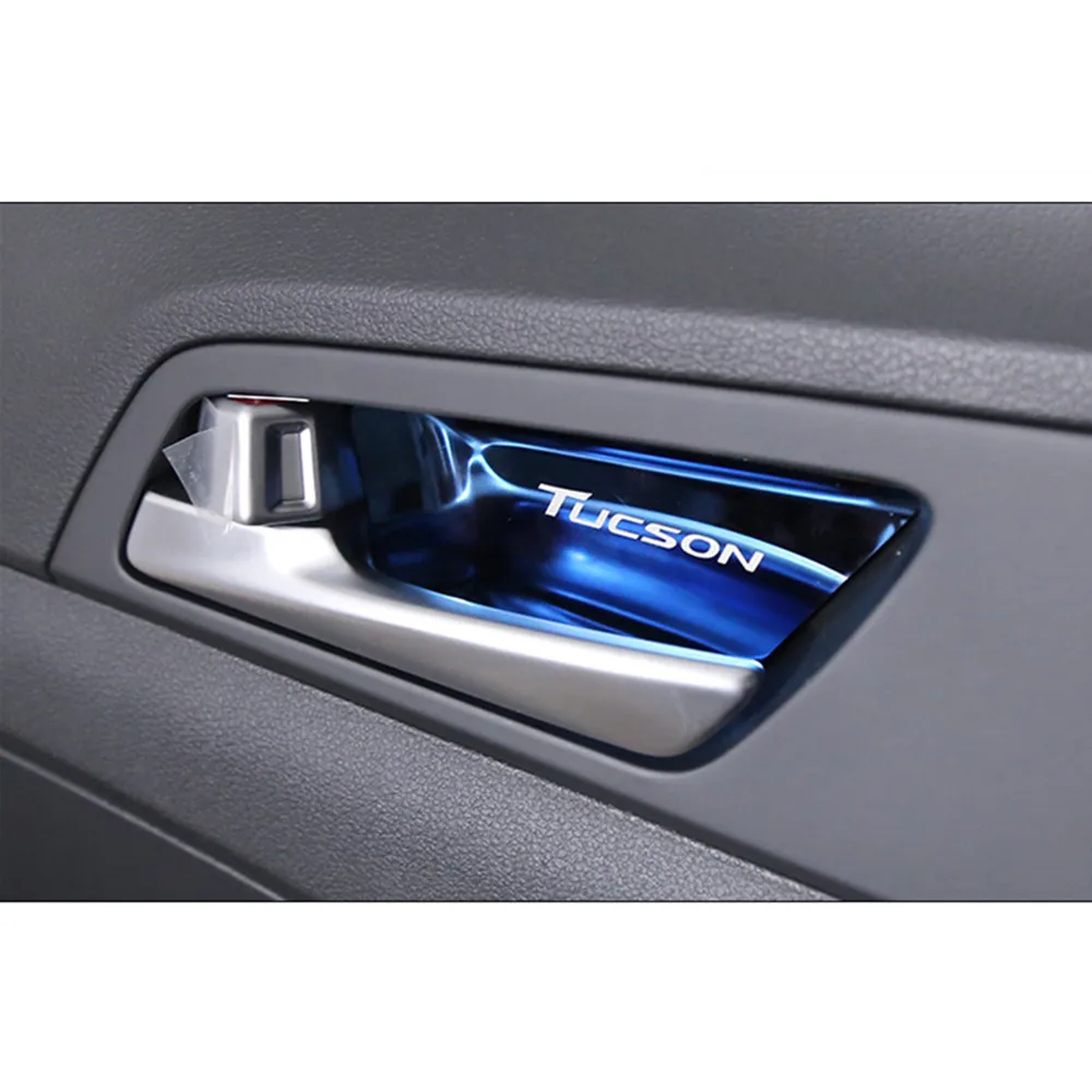 Для hyundai Tucson Автомобильная дверная ручка подлокотник внутренняя отделка из нержавеющей стали декоративная накладка для автомобиля-Стайлинг 4 шт