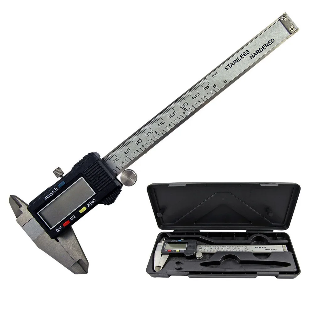 Buy 150mm ELECTRONIC DIGITAL CALIPERS VERNIER WITH LCD INC HARD CASE from