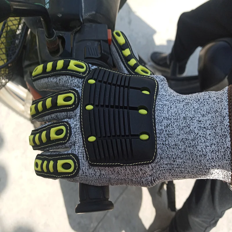 Уровень 5 анти-вырезать перчатки TPR нескользящей перчатки механических спасения безопасность труда Спорт на открытом воздухе Альпинизм