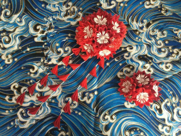 Головной убор ручной работы с цветами свадебный головной убор кимоно кистями ручной работы аксессуары для волос вишня, Сакура заколка для волос