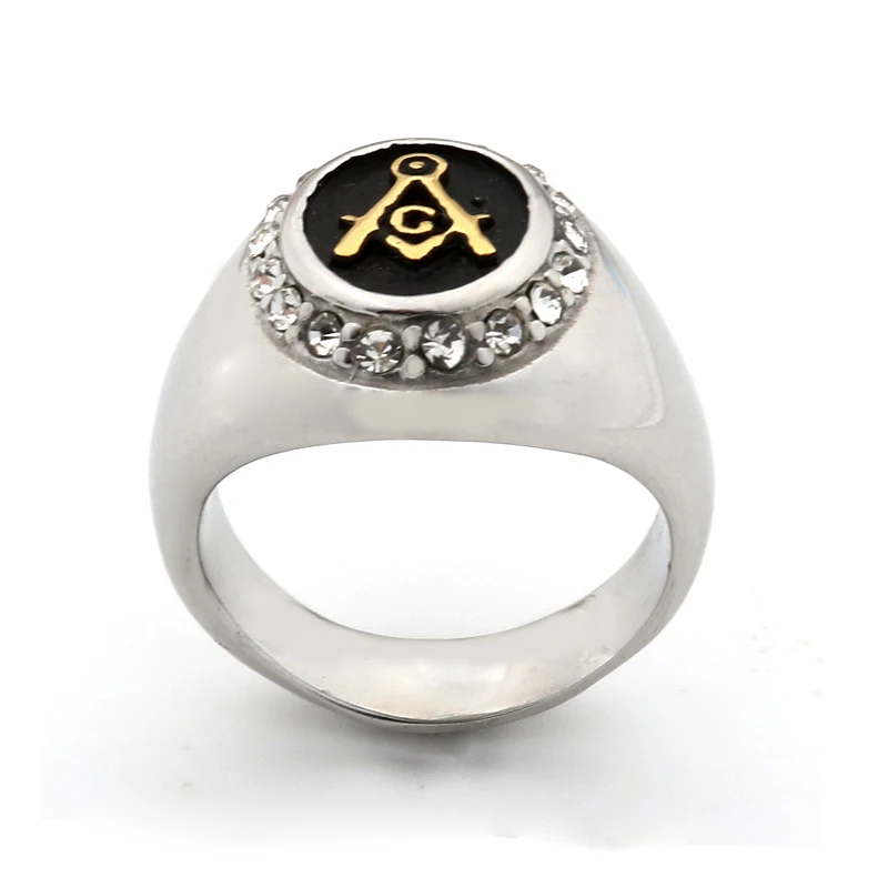Sacred White Fashion New Mason Men's Rings Jewelry Freemasonry Free