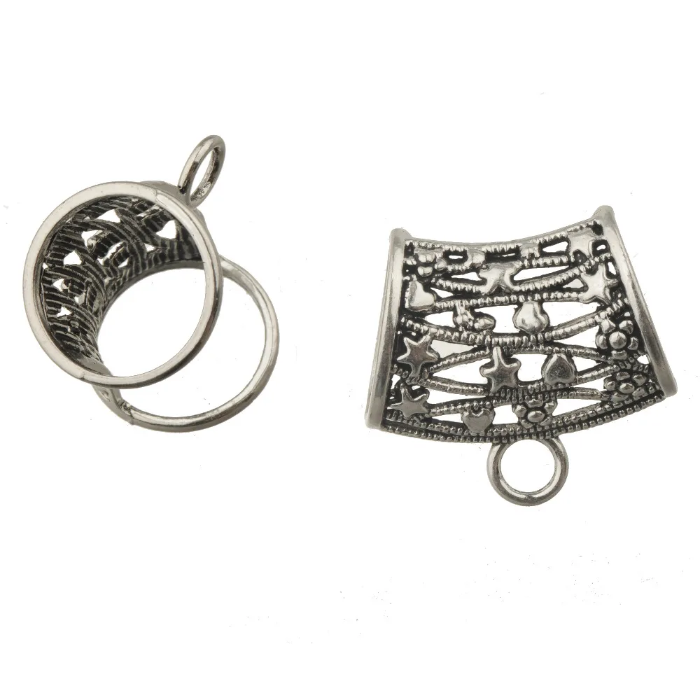 

Fashion Accessory For Scarf Making DIY Charms Connectore Silver Curve Star Love Hollow Winter Woman Jewelry Findings 20*8mm 8pcs