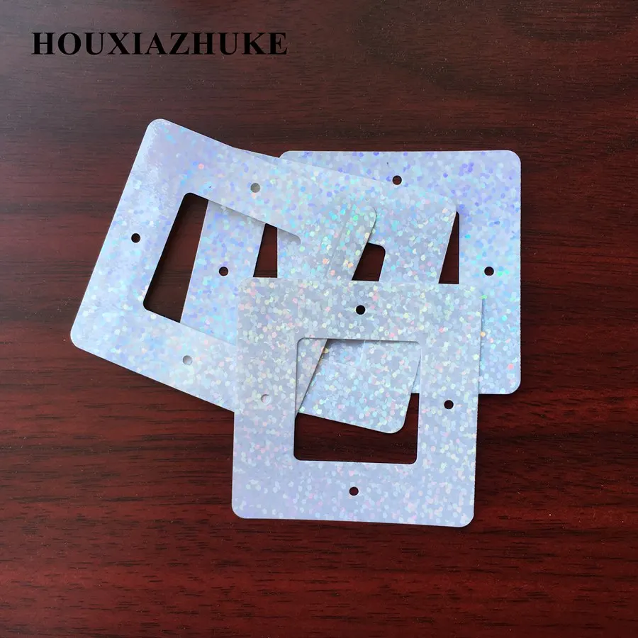 

50 mm square shaped laser white or solid peach colors sequins 120 pcs per lot for scrapbook ornaments