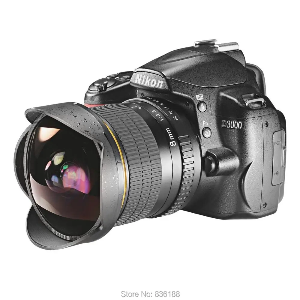 JINTU 8 мм f/3,5 Wide Angel Super Рыбий глаз объектив для Nikon DSLR камеры D7500 D7200 D7600 D3400 D3200 D5200 D5400 D5500 D5600