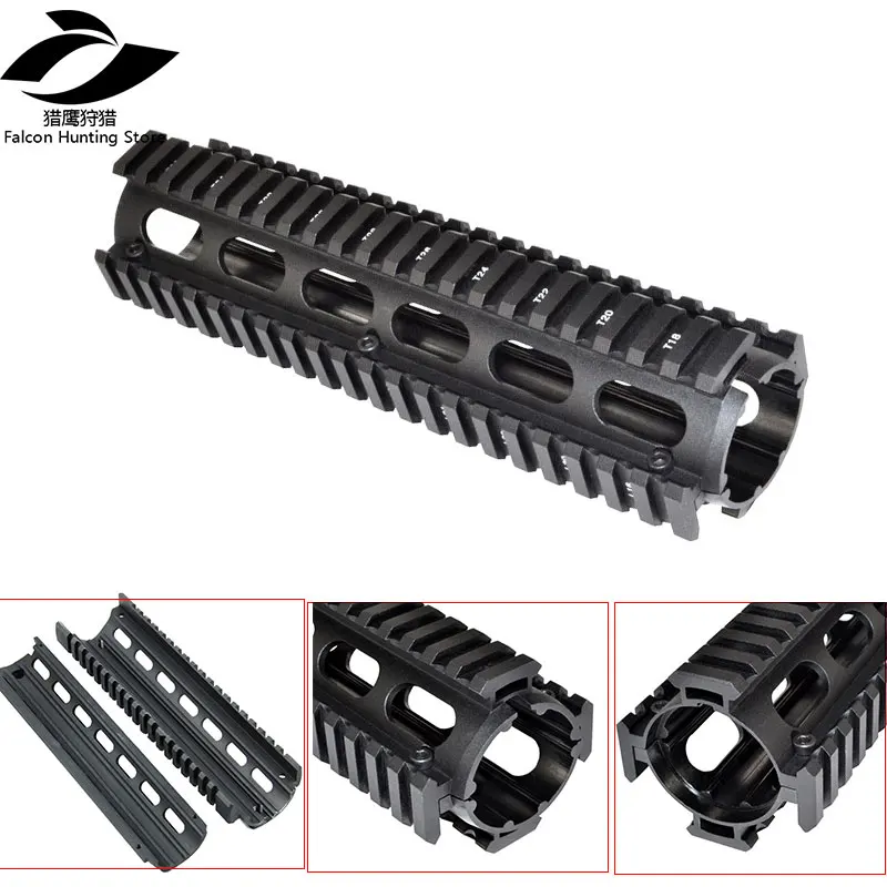 

Tactical M16 M4 AR-15 4/6.7/9inch Drop-in Free Float Quad Rail Mount Handguard Two-piece Design 20mm Rail for Standard Cabin