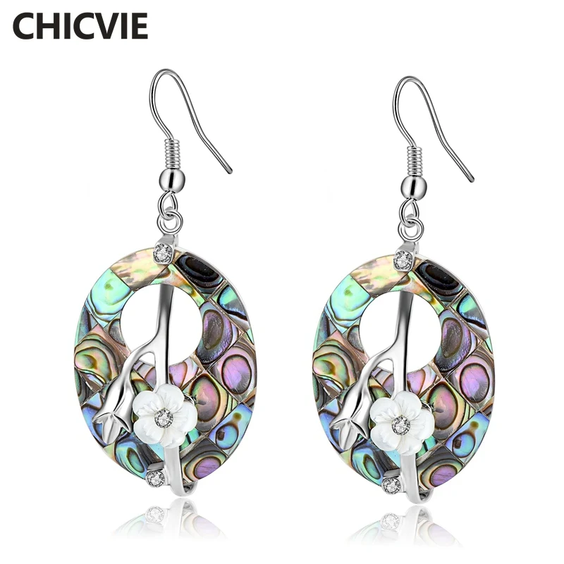 

CHICVIE Retro Style Hollow Flowers Charm Earrings For Women Luxury Simple Handmade Exaggeration Jewelry Splice Earring SER170048