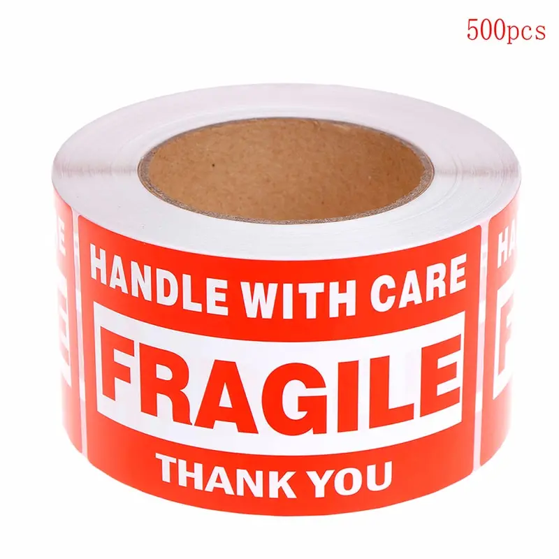 1 Roll/500pcs Shipping Express Label Fragile Warning Label Sticker