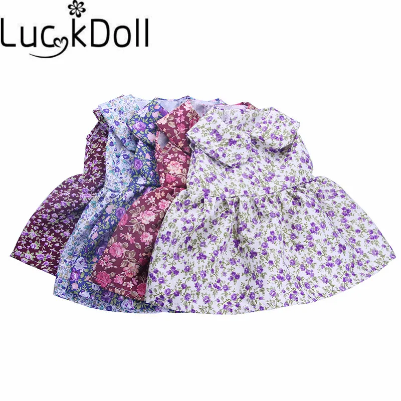 

5 new fashion floral skirt fit 18 inch / 43 cm -, Children best Birthday Gift N605-N609