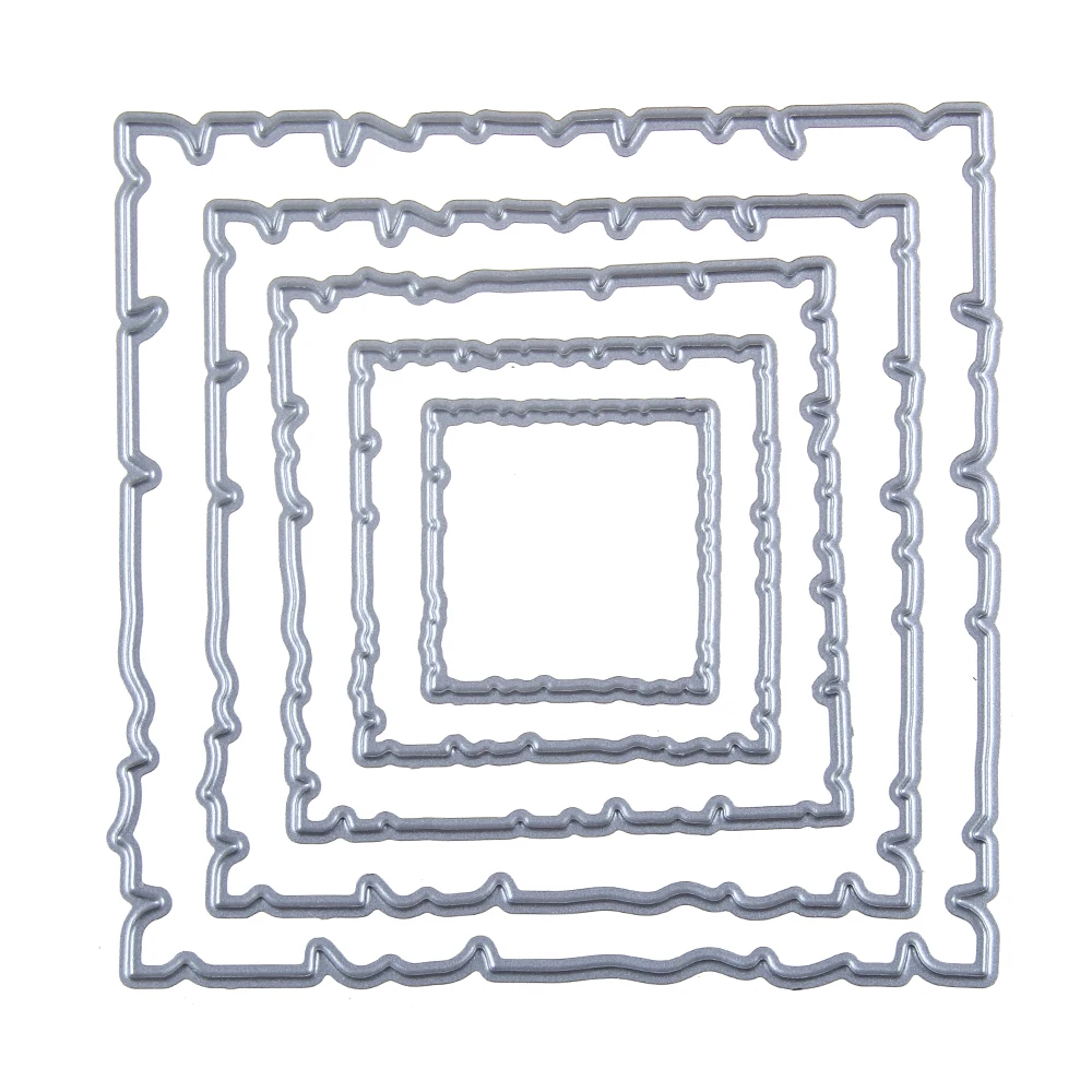  95*94mm Irregular Square Border Metal Cutting Dies 3D DIY Scrapbooking Carbon Sharp Craft Die Photo - 32845855850