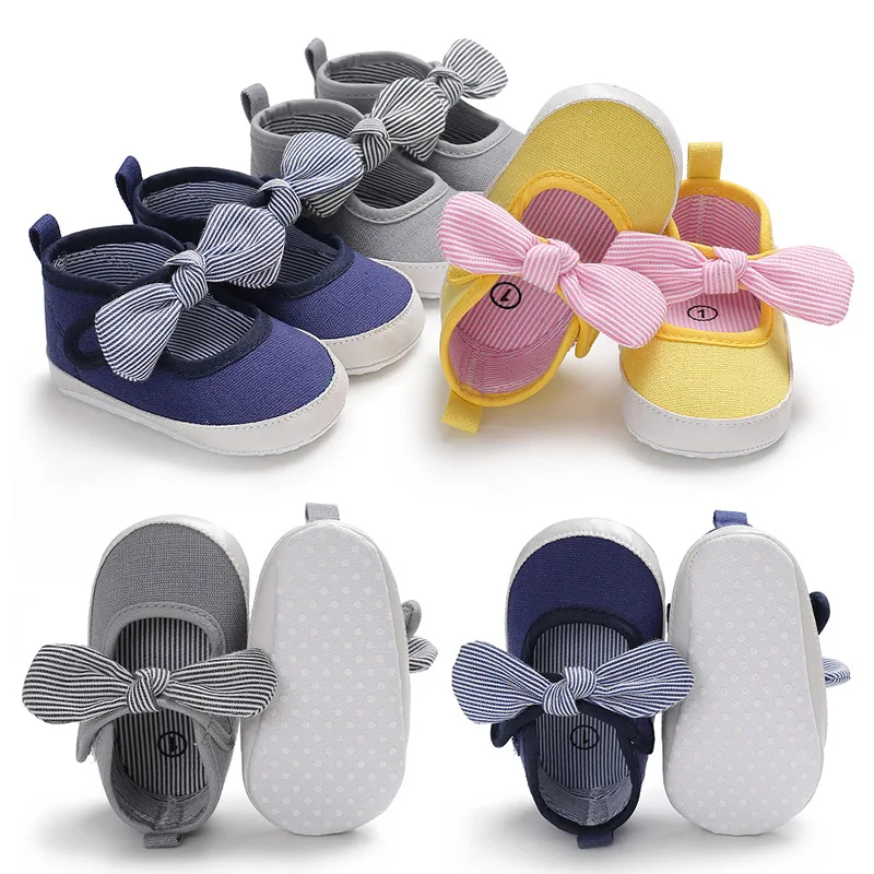 Baby First Walkers Baby Shoes Cute Bow Non slip Soft Bottom Toddler