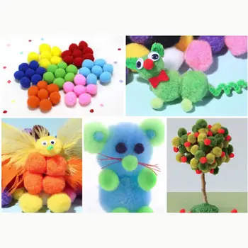 

500Pcs 15MM Assorted Colour Felt Balls Handmade Felt Wool Pom Pom DIY Craft Supplies, Kids Kindergarden DIY Children CR-54