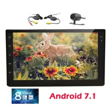 7″ Android 7.1 2 Din Car Stereo GPS Navigation Head Unit Bluetooth GPS AM/FM Radio Support WiFi/1080p/OBD2/4G/Wireless Rear Cam