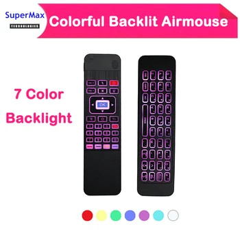 

Backslot Smart Remote 2.4G USB RF Wireless Keyboard Backlight Air Mouse 7 Color Backlit keyboard