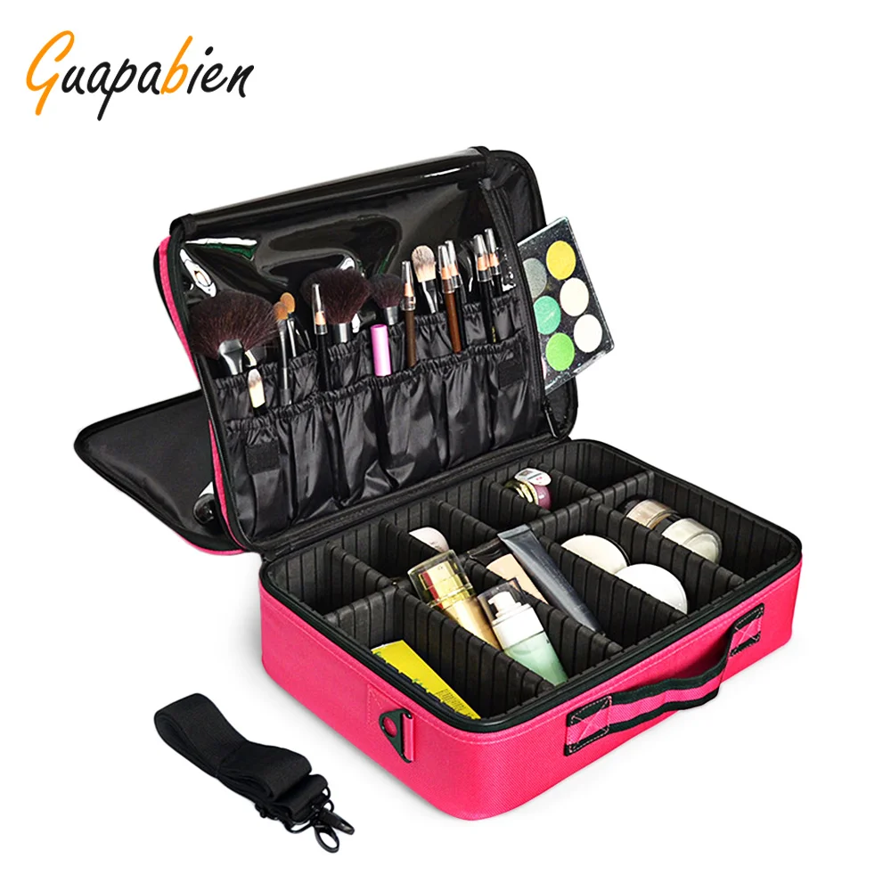 

Guapabien Organizer Toiletry Cosmetic Bag Case For Travel Ladies Pouch Women Cosmetic Bag Large Capacity Storage Makeup Bag