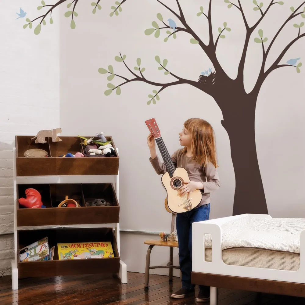 Ceiling Tree with Birds and Nest Wall Decals Baby Nursery Room Decor
