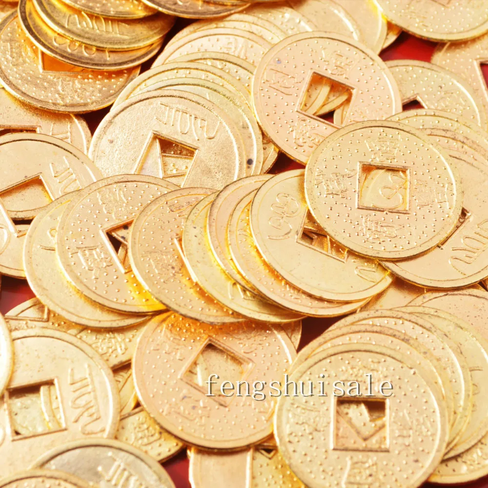 20 штук китайский талисман монеты Feng Shui Золотая монета Y1046