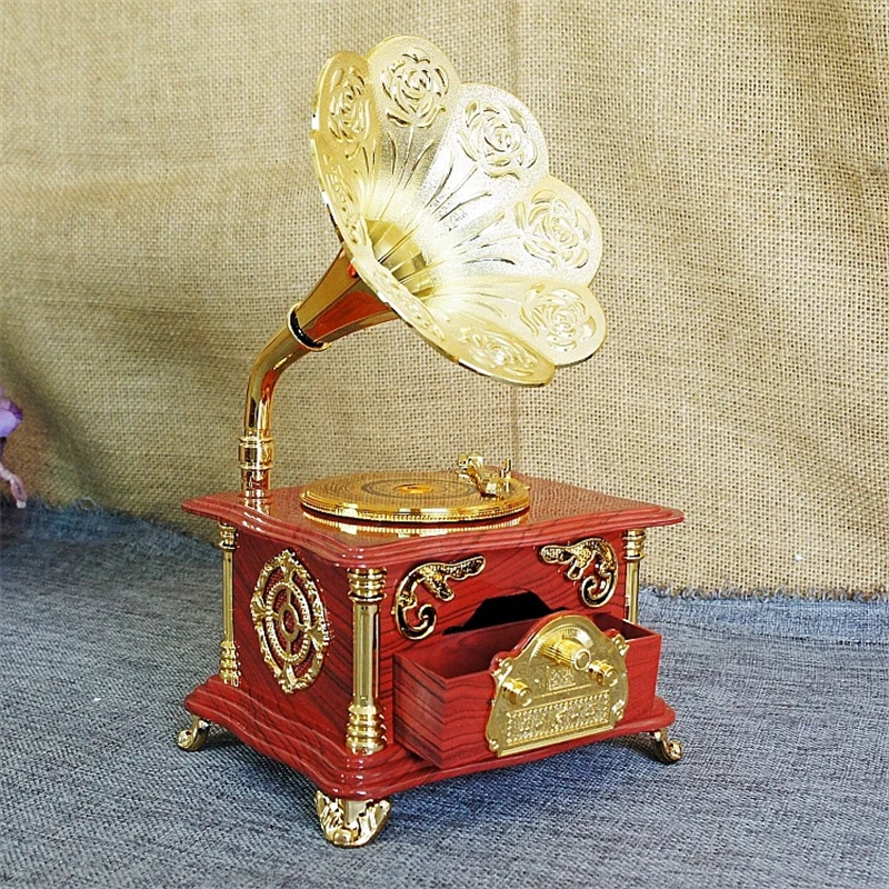 classic music box record player