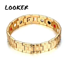 Новые магнитные браслеты и браслеты из нержавеющей стали забота о здоровье Мужские украшения-браслеты терапия артрит лечебная энергия браслет