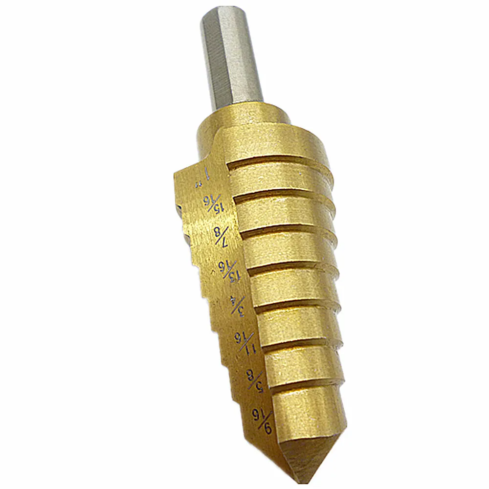 Step Drill Bit Set Titanium Hss Industrial Reamer 9/16" 1" 1/16 Inch